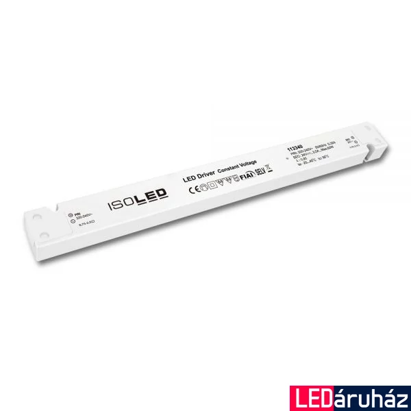 LED tápegység 24V DC, 0-60W, keskeny, SELV