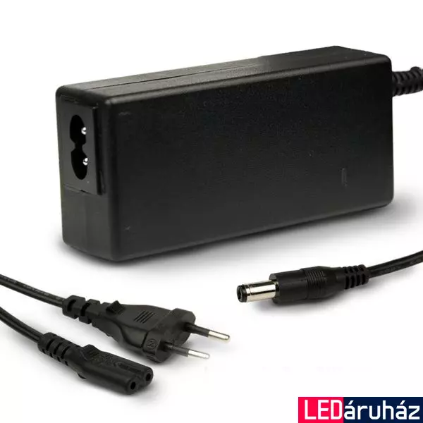 LED tápegység adapter, 24V DC, 0-12W, lapos, dugvillával