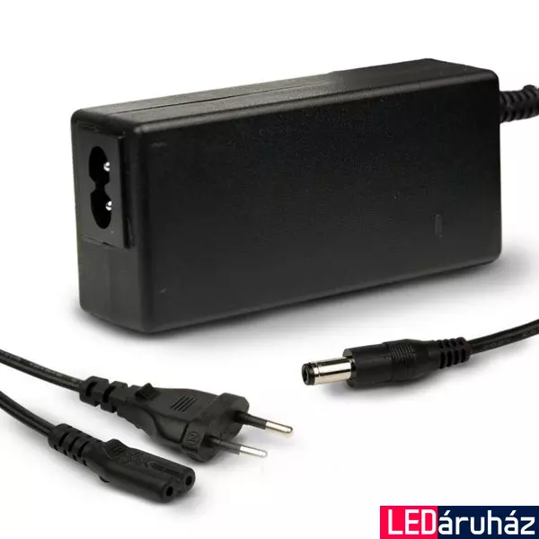 LED tápegység adapter, 24V DC, 0-60W, lapos, dugvillával