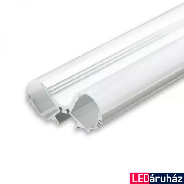 Loop13 LED lámpaprofil, 13mm, ezüst eloxált alumínium, 2m