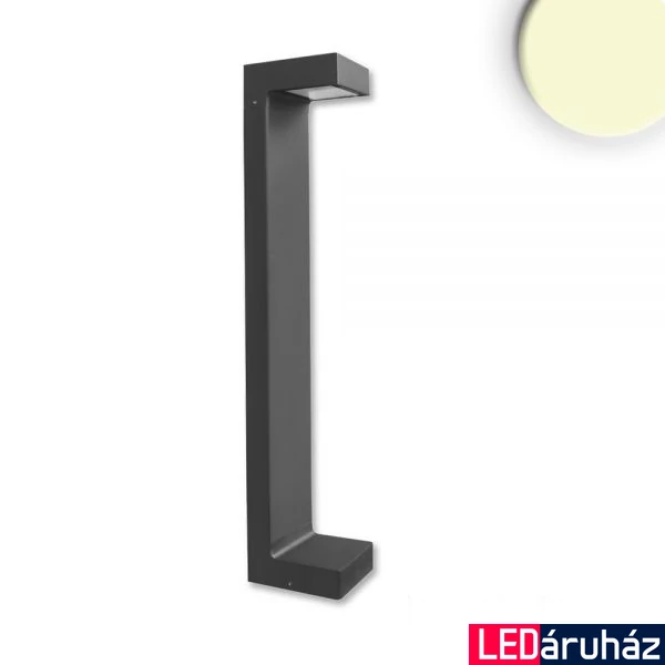 Poller-1 kültéri LED állólámpa, 8W, 300lm, 3000K melegfehér, CRI83, IP54, 10x10x60cm, fekete