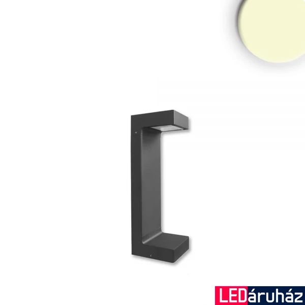 Poller-1 kültéri LED állólámpa, 8W, 315lm, 3000K melegfehér, CRI83, IP54, 10x10x30cm, fekete