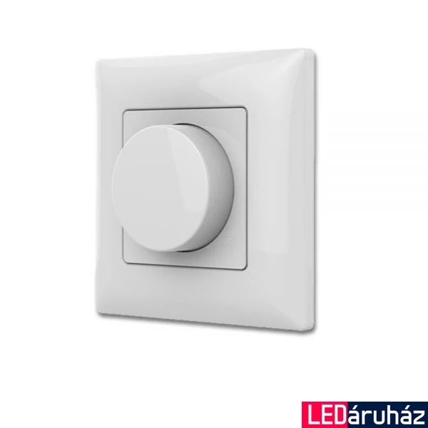 ProSystem 1 zónás falra szerelhető távirányító monokróm LED szalagokhoz, forgatógombbal, RF, fehér, elemes