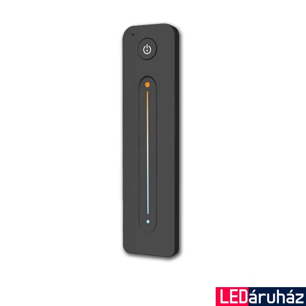 ProSystem 1 zónás távirányító CCT LED szalagokhoz, csúszkás érintőkapcsolóval, RF, fekete, elemes, mágneses fali tartóval