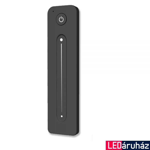 ProSystem 1 zónás távirányító monokróm LED szalagokhoz, csúszkás érintőkapcsolóval, RF, fekete, elemes, mágneses fali tartóval
