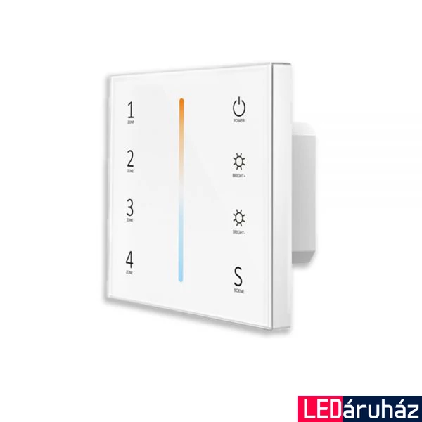 ProSystem 4 zónás távirányító CCT LED szalagokhoz, 230V, 8 DMX kimenettel, fehér, RF