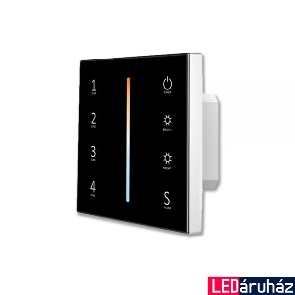 ProSystem 4 zónás távirányító CCT LED szalagokhoz, 230V, 8 DMX kimenettel, fekete, RF