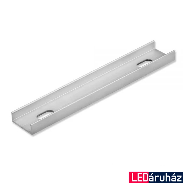 Rögzítő sín LED profilokhoz, 10 cm, fúrt
