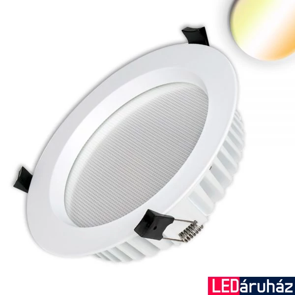 Süllyeszthető LED lámpa. UGR<19, 25W, kerek, CRI90, ColorSwitch 3000K | 3500K | 4000K, IP20, fehér, fényerőszabályozható