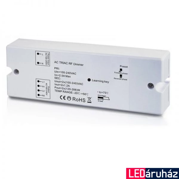 SysOne RF LED fényerőszabályzó, 230V, 2x288VA