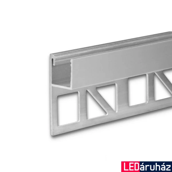 Up10 LED csempeprofil, 10mm, ezüst eloxált alumínium, 2m