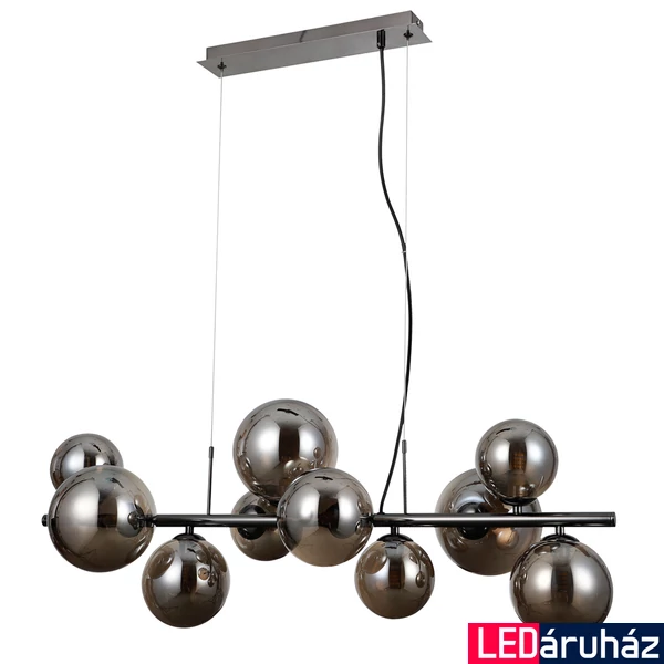 ITALUX CANELLO több ágú függeszték 10 foglalattal, fekete, G9, IT-PND-406007-10A-BCR