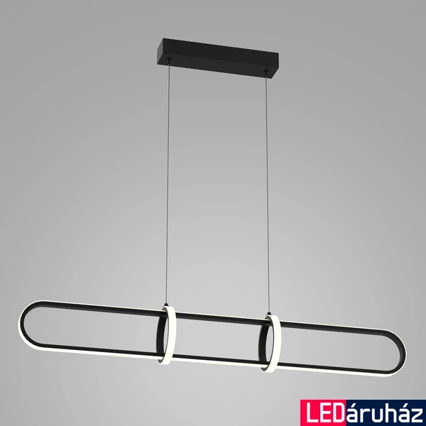 ITALUX CERRILA 1 ágú függeszték fekete, 3000K melegfehér, beépített LED, 1300 lm, IT-PND-29772750-1A-BK