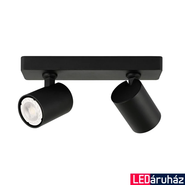 ITALUX LUMSI spotlámpa 2 foglalattal, fekete, GU10, IT-SPL-2071-2-MB-BL