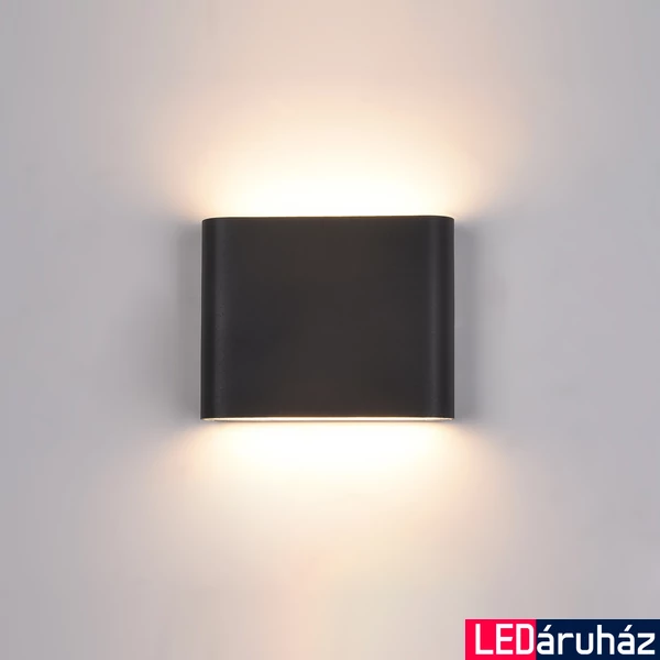 ITALUX ROMANO fali lámpa fekete, 3000K melegfehér, beépített LED, 360 lm, IT-PL-206B