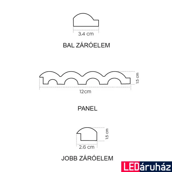 Lamelio LUNA White balos végzáró
