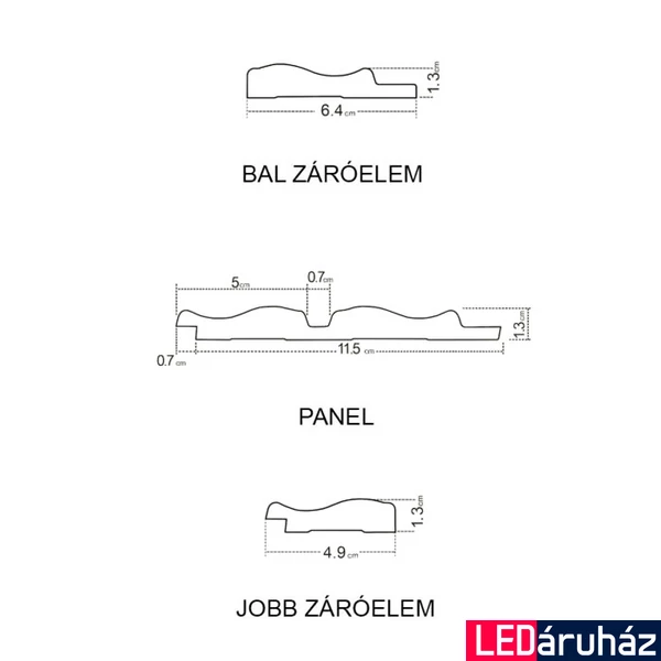Lamelio VERSAL White jobbos végzáró