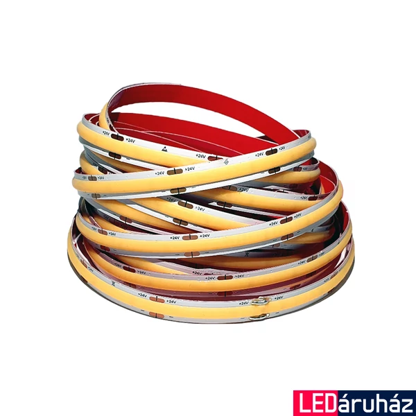 24V CRI90+ IP67 vízálló mini NEON 4000K COB LED szalag - 480 LED | 6W | 610 lm/méter, természetes fehér, 6x4 mm