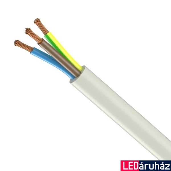 Hajlékony MTK vezeték, 3x0,75mm2, fehér