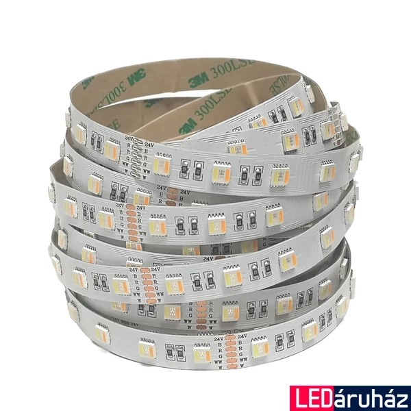 RGBCCT (RGB+2400K+6500K) SMD LED szalag 24V 5050, beltéri, 60 LED/m, 5 chip, 24W