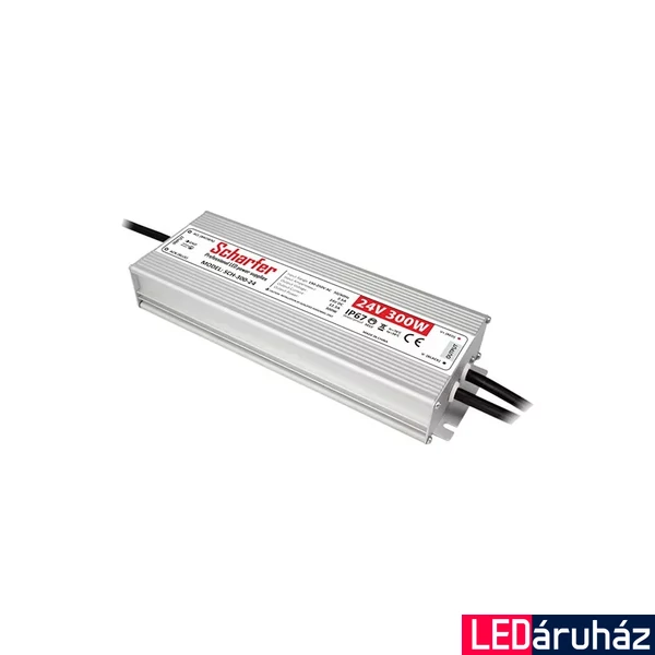 Scharfer LED tápegység, 24V, 300W, IP67, 7 év garancia