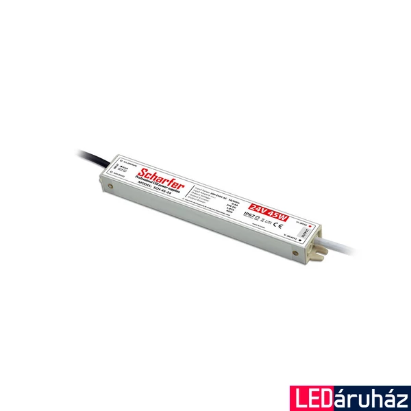 Scharfer LED tápegység, 24V, 45W, IP67, 7 év garancia 