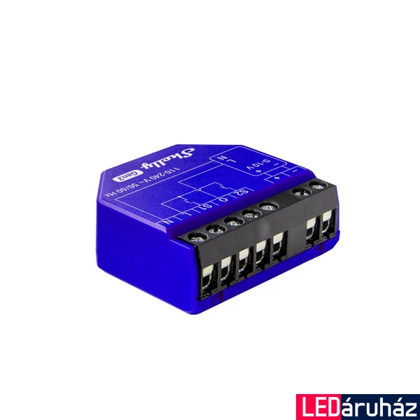 Shelly Dimmer 0-10V PM Gen3 0-10V jeladó Wi-Fi, Bluetooth, Black Sparkle lámpákhoz