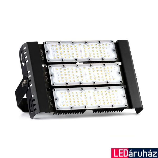 Ledium Black Sparkle® növénytermesztő LED lámpa, teljes spektrumú, 230V / 165W / IP65, 90°, 384 µmol, állítható kengyelen