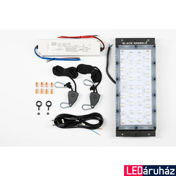 Ledium Black Sparkle® növényvilágító LED DIY készlet, teljes spektrumú, IP65, 140°, 80W, 200 µmol/s