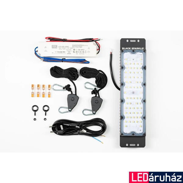 Ledium Black Sparkle® növényvilágító LED DIY készlet, teljes spektrumú, IP65, 90°, 55W, 128 µmol