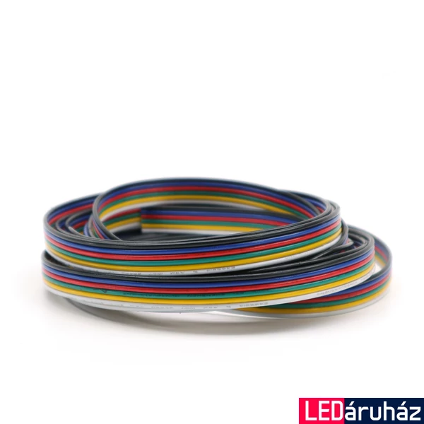 RGBCCT LED szalag kábel 6x0,35 mm2, 6 eres