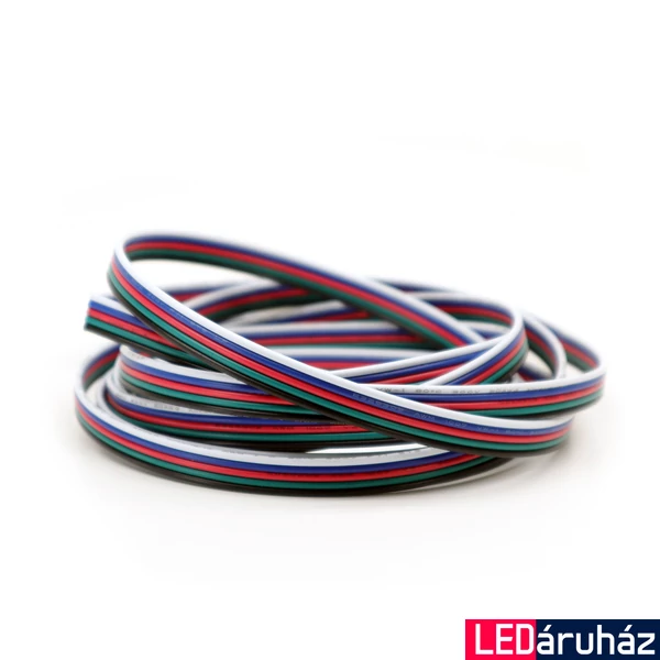 RGBW LED szalag kábel 5x0,35 mm2, 5 eres