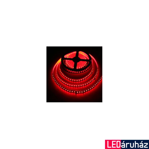 Piros SMD LED szalag 12V 3528 , 120 LED/m, 9,6W, 2 év garancia 