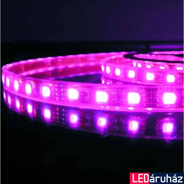 24V RGB SMD LED szalag, 5050 , beltéri 60 LED/m, 14,4W 