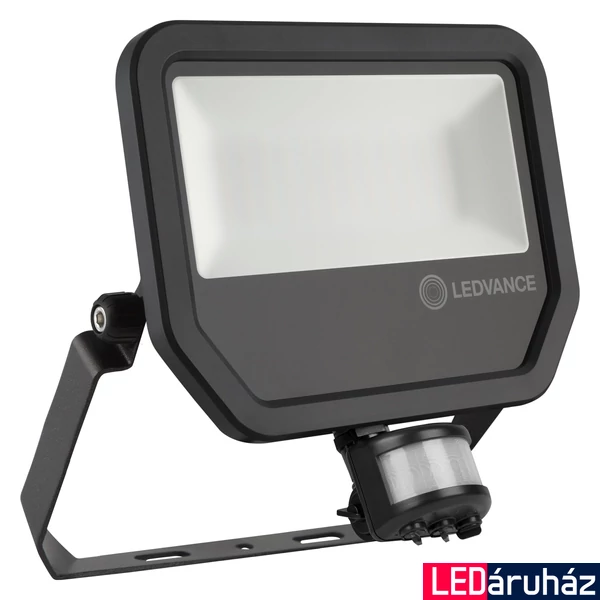 LEDVANCE FLOODLIGHT SENSOR 50 W LED reflektor, fekete, 4000K természetes fehér, 6000 lm, 50W, 4058075461031