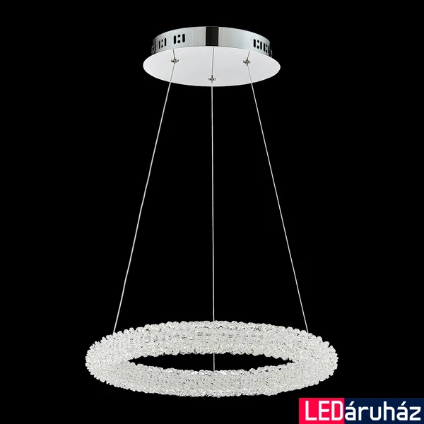 LUXERA ALMEDA LED gyűrűs függeszték króm, 4000K természetes fehér, beépített LED, 1920 lm, 64391