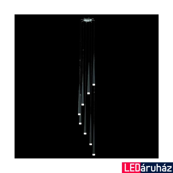 LUXERA EBONY többágú függeszték 8 foglalattal, fekete, G9, 48005