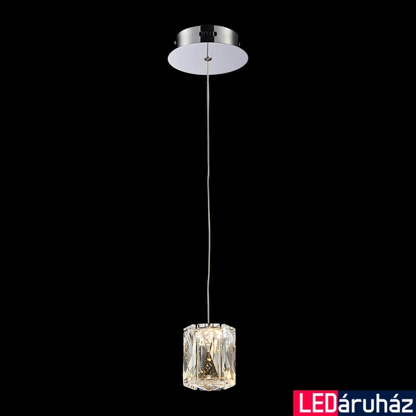 LUXERA POLAR LED 1 ágú függeszték króm, 3000K melegfehér, beépített LED, 400 lm, 62404 8585032224621