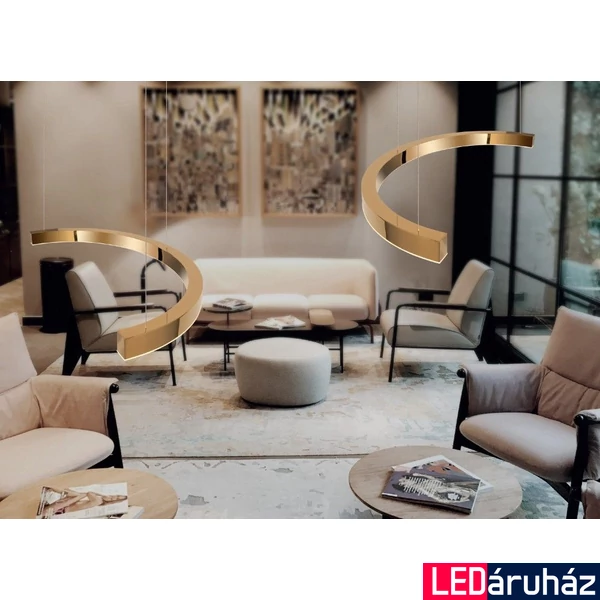 Maxlight LOTUS függeszték, arany, 3000K melegfehér, beépített LED, 3300 lm, 1x33W, MAXLIGHT-P0422D