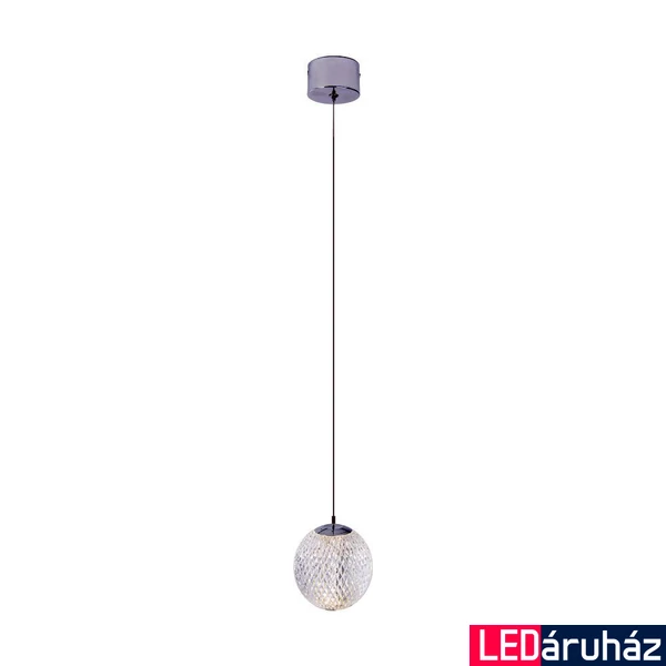 Maxlight NOBILE függeszték, króm, 3000K melegfehér, beépített LED, 524 lm, 1x6W, MAXLIGHT-P0478
