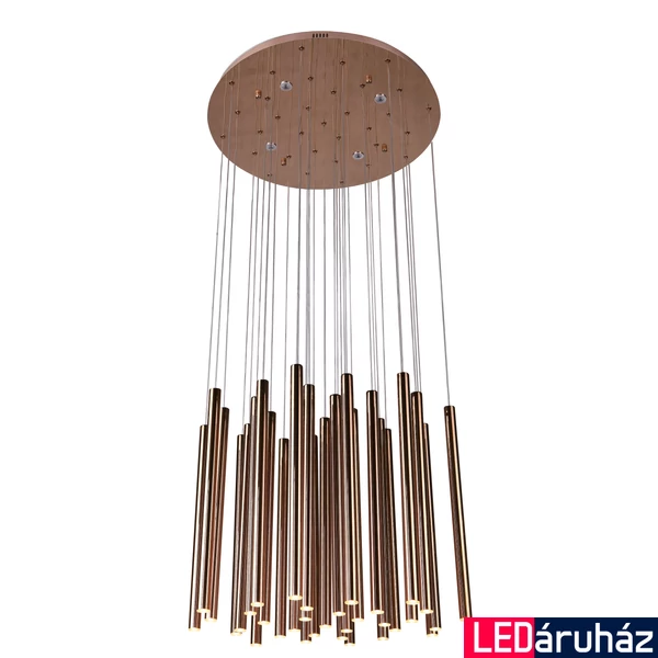 Maxlight ORGANIC több ágú függeszték, réz, 3000K melegfehér, beépített LED, 2200 lm, 33x1W, MAXLIGHT-P0174D