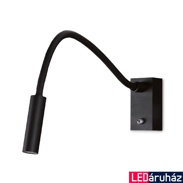 Maxlight RIDER fali lámpa, fekete, 3000K melegfehér, beépített LED, 190 lm, 1x3W, MAXLIGHT-W0046