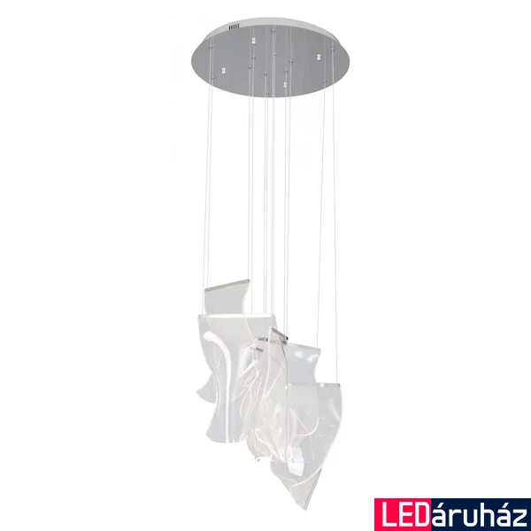 Maxlight SILK függeszték, króm, 3000K melegfehér, beépített LED, 1350 lm, 15W, MAXLIGHT-P0371D