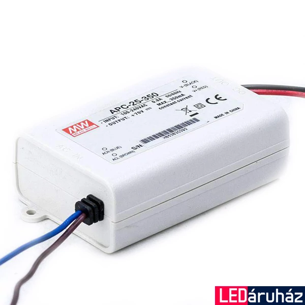 Mean Well APC-25-350 24.5W/25-70V/350mA áramgenerátoros tápegység