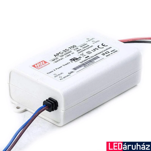 Mean Well APC-25-700 25W/11-36V/700mA áramgenerátoros tápegység