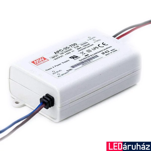 Mean Well APC-35-700 35W/15-50V/700mA áramgenerátoros tápegység