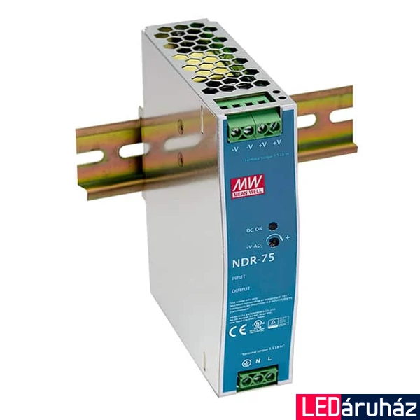 Mean Well NDR-75-48 75W/48V/0-1,6A tápegység