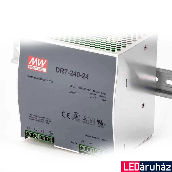 Mean Well DRT-240-24 240W/24V/0-10A tápegység