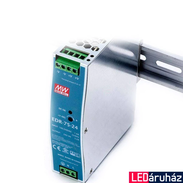 Mean Well NDR-75-24 75W/24V/0-3,2A tápegység