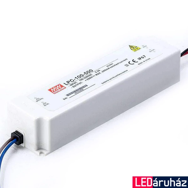 Mean Well LPC-100-500 100W/100-200V/500mA áramgenerátoros tápegység